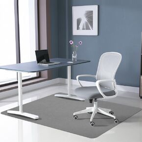 Office Chair Mat for Hardwood Floor&Tile,55"x35" Anti-Slip Desk Chair Mat,Low-Pile Chair Mat,Multi-Purpose Hardwood Floor Protector for Office,Home (Beige, 35 * 47 in)