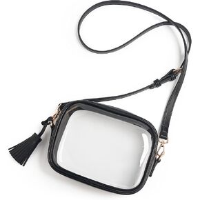 Yarnic Clear Bag Stadium Approved, PVC Clear Crossbody Purse Small Clear Crossbody Bag with Adjustable Shoulder Strap in Kuwait