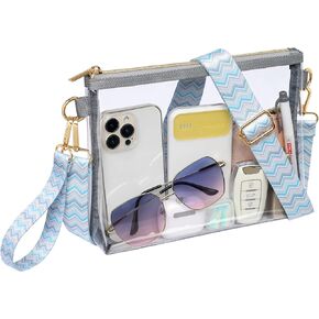 PACKISM Fashionable Clear Bag Stadium Approved - Clear Purses for Women, Versatile with Detachable Strap for Sports & Concert