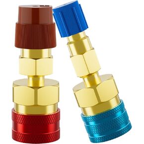 HTOMT R1234YF Adapter,R1234yf to R134a Quick Coupler, R1234YF Quick Coupler,High Low Side Conversion Kit Auto AC Apply for car auto AC Charging, R1234yf Quick Coupler
