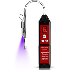 Refrigerant Leak Detector with LED Light, Halogen Leak Detector Freon Gas Leakage Tester HVAC Air Condition R22 R410A R134A R1234YF CFCs HCFCs HFCs Indicator WJL-6000PRO Freon Sniffer