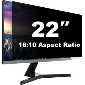 22 Inch Computer Privacy Screen Shield for 16:10 Widescreen Desktop Monitor - Anti-Glare Blue Light Privacy Filter and Anti Spy Privacy Screen Protector Film