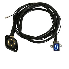 Motorcycle Digital Gear Indicator, KIMISS Motorcycle Gear Shift Sensor Waterproof Gear Shift Indicator Digital Meter LED Display Universal for Motorcycles