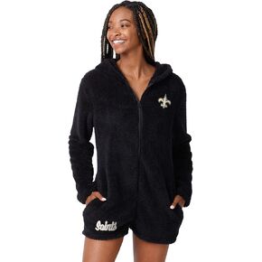 FOCO Women's NFL Team Logo Short Cozy Lounge Onesie One Piece Pajamas
