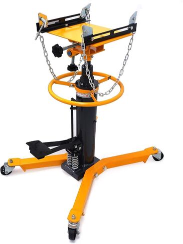 HTTMT- 33" to 70" Professional Hydraulic Transmission Jack 1100 lbs/ 0.5 Ton 2 Stage for Car Lift [P/N: ET-CAR-FIX004-0.5T-Yellow] in Saudi Arabia