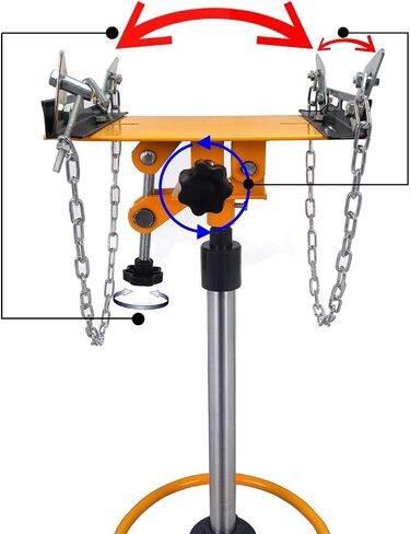 HTTMT- 33" to 70" Professional Hydraulic Transmission Jack 1100 lbs/ 0.5 Ton 2 Stage for Car Lift [P/N: ET-CAR-FIX004-0.5T-Yellow] in Saudi Arabia