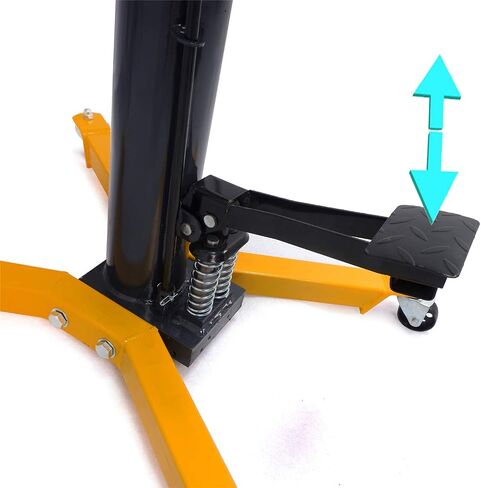 HTTMT- 33" to 70" Professional Hydraulic Transmission Jack 1100 lbs/ 0.5 Ton 2 Stage for Car Lift [P/N: ET-CAR-FIX004-0.5T-Yellow] in Saudi Arabia