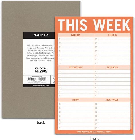 Knock Knock This Week Note Pad 6 x 9-inches in Saudi Arabia