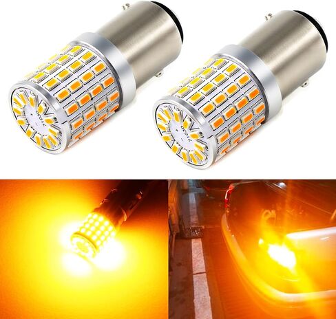 PHINLION 2057 1157 مصابيح LED برتقالية صفراء فائقة السطوع 3014 72-SMD 1034 2357 7528 لمبة LED لإشارة الانعطاف الوامضة لوقوف السيارات، أصفر كهرماني in Kuwait