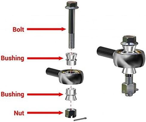 مجموعة قضبان ربط SuperATV شديدة التحمل لـ Polaris RZR S 800 / RZR 4 800 (2009-2014) - التجميع الكامل - استبدال طول المخزون in Kuwait