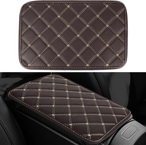 غطاء وحدة التحكم المركزية للسيارة DKIIGAME، غطاء مسند الذراع غطاء صندوق المقعد للسيارة، وسادة وحدة تحكم عالمية مقاومة للماء (أسود غامض) in Kuwait