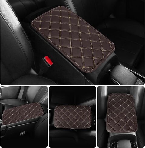 غطاء وحدة التحكم المركزية للسيارة DKIIGAME، غطاء مسند الذراع غطاء صندوق المقعد للسيارة، وسادة وحدة تحكم عالمية مقاومة للماء (أسود غامض) in Kuwait