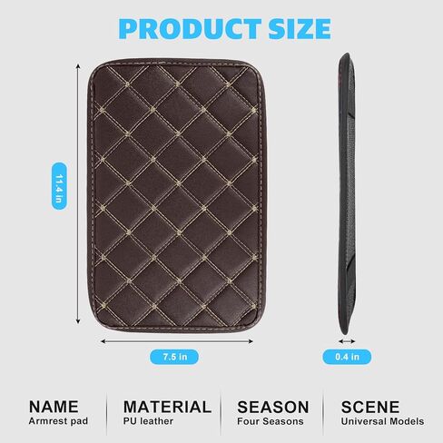 غطاء وحدة التحكم المركزية للسيارة DKIIGAME، غطاء مسند الذراع غطاء صندوق المقعد للسيارة، وسادة وحدة تحكم عالمية مقاومة للماء (أسود غامض) in Kuwait