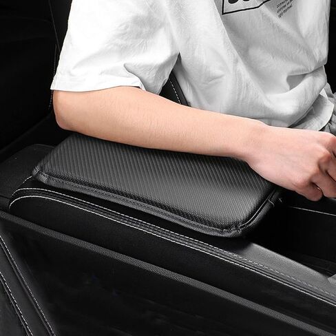 Auto Center Console Pad PU Leather Car Armrest Seat Box Cover Protector Universal Fit in Kuwait