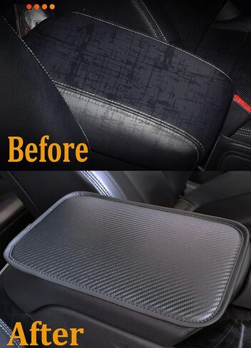 Auto Center Console Pad PU Leather Car Armrest Seat Box Cover Protector Universal Fit in Kuwait