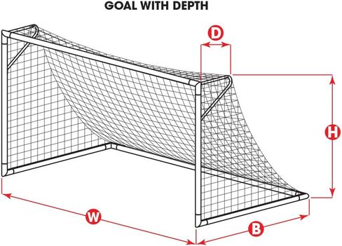 Kwik Goal 3mm Twisted Soccer Net (8-Feet x 24-Feet W x 3-Feet D x 8-Feet B) in Saudi Arabia