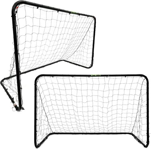مجموعة شبكة كرة قدم مقاس 4 × 6 بوصات - تتضمن شبكتين سهلتين التجميع - باللون الأسود in Kuwait
