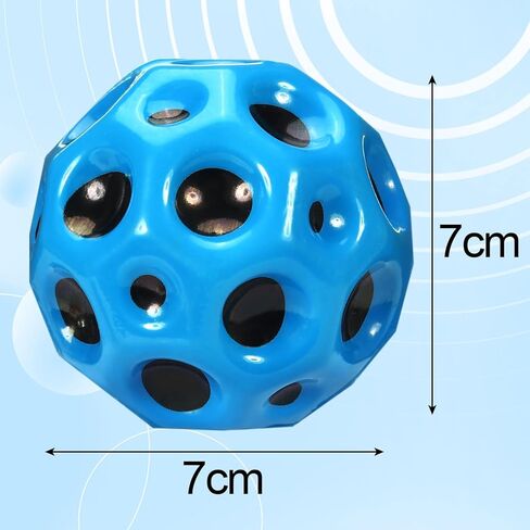 كرة الفضاء، كرة عالية الارتداد على شكل قمر، تحسن التنسيق بين اليد والعين، سهلة الإمساك والإمساك، والتي يستخدمها الرياضيون ككرة تدريب رياضية، كرة فضاء رائعة (3 قطع) in Kuwait