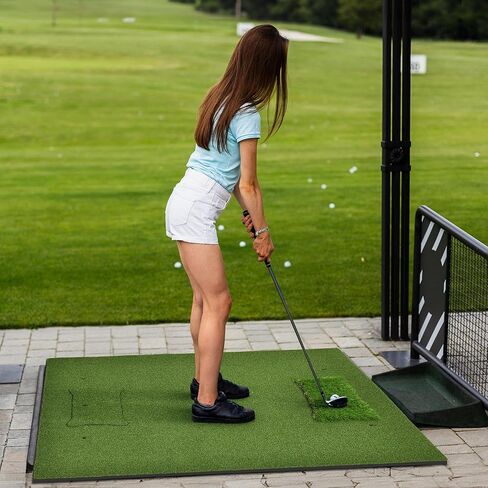 ‎بساط ضرب الجولف DWVO مع بساط جولف PRO مقاس 5 × 4 قدم يتضمن 4 حشوات قابلة للتبديل 31 مم حصير تدريب الجولف قاعدة مضادة للانزلاق in Kuwait