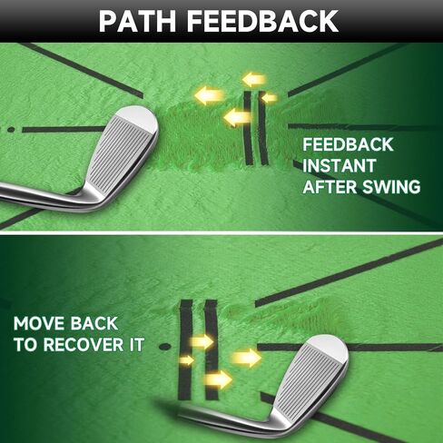 بساط تدريب الجولف من كول مون للكشف عن التأرجح، بساط تعقب تأرجح الجولف يظهر مسار التأرجح، وأدلة متقدمة ودعم مطاطي، بساط ضرب الجولف، بساط تدريب جولف ممتاز للداخلية والخارجية in Kuwait