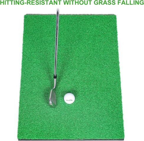 Golf Mat, Thicken Golf Hitting Mat, Artificial Turf Practice Mat with Golf Tee for Outdoor & Indoor Training Swing & Chipping in Backyard, Garage, Basement, Range, Golf Simulator in Saudi Arabia