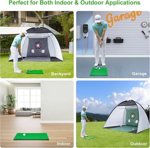 Golf Mat, Thicken Golf Hitting Mat, Artificial Turf Practice Mat with Golf Tee for Outdoor & Indoor Training Swing & Chipping in Backyard, Garage, Basement, Range, Golf Simulator in Saudi Arabia