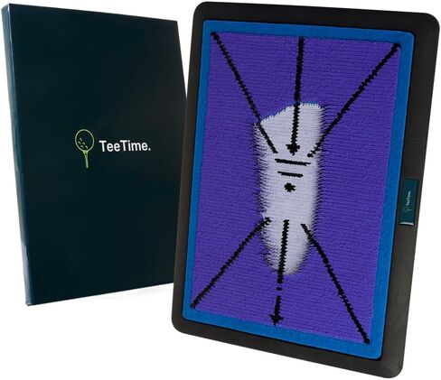 بساط تدريب الجولف من TeeTime - في انتظار الحصول على براءة اختراع - مدرب تأرجح متعدد الاستخدامات مع أسطح قابلة للتبديل، تصميم ترتر مزدوج اللون - مثالي لتدريب الجولف في الأماكن المغلقة/الخارجية - يتضمن مشبك حمل in Kuwait