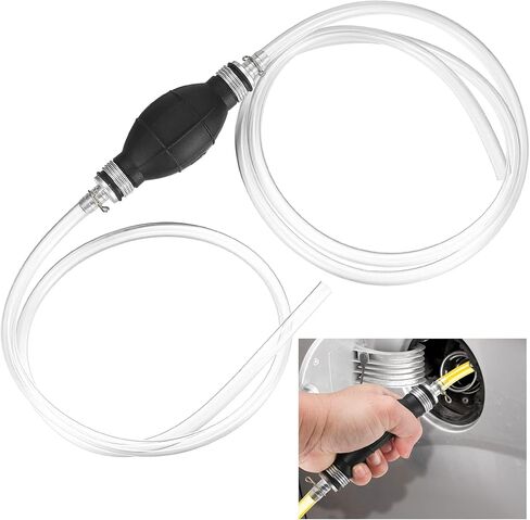 Siphon Pump for Gasoline, Fuel Transfer Siphon Pump, Manual Gasoline Siphon Hose Pump, High Flow Hand Fuel Pump With 2m Hose, for Gas Petrol Diesel Oil Liquid Water Fish Tank in Kuwait