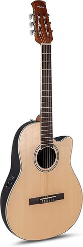 Applause Traditional AB24-2S Mid Cutaway Electric Guitar (selected spruce top, mid-depth Lyrachord body, incl. 3-band EQ and tuner, scale length: 643 mm, nut width: 42.8 mm), Ruby Red Satin in Saudi Arabia