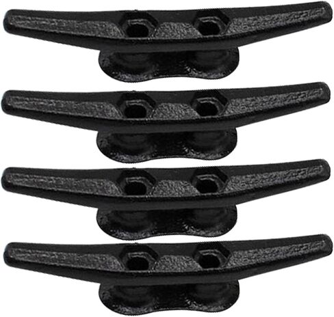 Black Boat Cleats 4in,6in,8in,Rope Cleat Galvanized Cast Iron Dock Cleat for Marine or Decorative Applications 4PACK in Kuwait