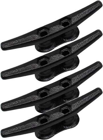 Black Boat Cleats 4in,6in,8in,Rope Cleat Galvanized Cast Iron Dock Cleat for Marine or Decorative Applications 4PACK in Kuwait