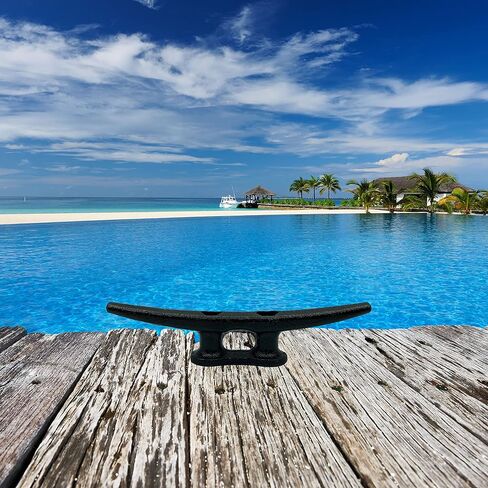 ZUJARA 4 بوصة مرابط القارب الأسود، 5 عبوات من الحديد الزهر المطلي بالكهرباء باللون الأسود للتطبيقات البحرية أو الزخرفية in Kuwait