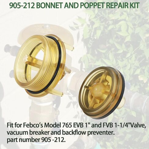 Bonnet and Poppet Repair Kit 765-1 for Febco 1" & 1-1/4" Pressure Vacuum Breaker Backflow Preventer Replacement Part# 905-212 in Saudi Arabia