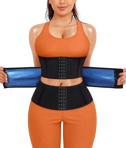 TrainingGirl النساء عرق الخصر المتقلب المدرب ساونا مشد تجريب حزام حزام بطن المعدة يلتف محدد شكل الجسم حزام رياضي in Kuwait