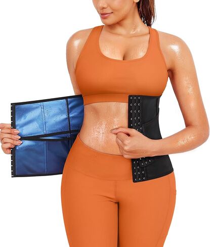 TrainingGirl النساء عرق الخصر المتقلب المدرب ساونا مشد تجريب حزام حزام بطن المعدة يلتف محدد شكل الجسم حزام رياضي in Kuwait