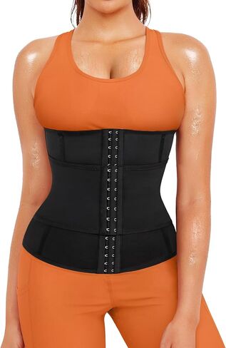 TrainingGirl النساء عرق الخصر المتقلب المدرب ساونا مشد تجريب حزام حزام بطن المعدة يلتف محدد شكل الجسم حزام رياضي in Kuwait