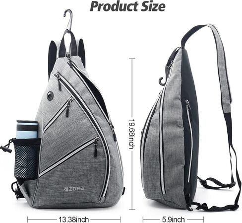 ZOEA Pickleball Bag, Sport Pickleball Sling Bag for Women Man, Adjustable Pickleball Backpack with Fence Hook Water Bottle Holder, Fits 4 Paddles and All Your Other Gear in Saudi Arabia