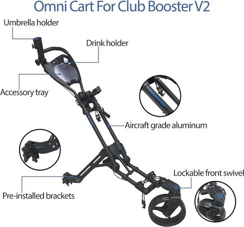عربة ألفارد جولف أومني - تعمل بسلاسة مع Club Booster V2 - تصميم عالي التحمل وعالي الأداء - يجعل تحويل العربة القياسية in Kuwait