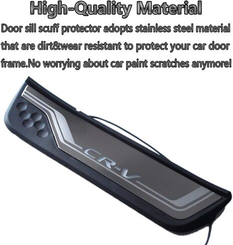 4Pcs LED Stainless Steel Car Door Sill Scuff Plate Guard Sills for Honda CRV 2017-2025 Automotive Door Entry Guard Protector Trim in Saudi Arabia