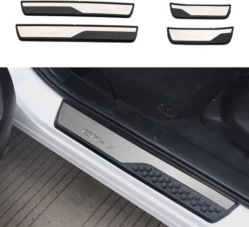 4Pcs LED Stainless Steel Car Door Sill Scuff Plate Guard Sills for Honda CRV 2017-2025 Automotive Door Entry Guard Protector Trim in Saudi Arabia