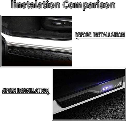 4Pcs LED Stainless Steel Car Door Sill Scuff Plate Guard Sills for Honda CRV 2017-2025 Automotive Door Entry Guard Protector Trim in Saudi Arabia