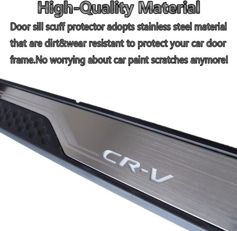 4Pcs LED Stainless Steel Car Door Sill Scuff Plate Guard Sills for Honda CRV 2017-2025 Automotive Door Entry Guard Protector Trim in Saudi Arabia