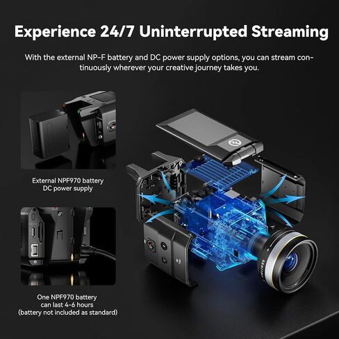Hollyland VenusLiv Wireless Live Streaming Camera, 1080P 60fps RTMP/USB-C/HDMI Video Output, Stream LAN/Wi-Fi, for YouTube Facebook Church Worship Online Course Teaching in Saudi Arabia