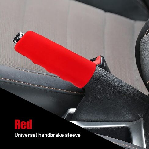 UGSHY Pack-1 Car Handbrake Cover, Wave Shaped Handbrake Protector, Silicone Decorative Cover, for Car Brake Levers (Black) in Saudi Arabia
