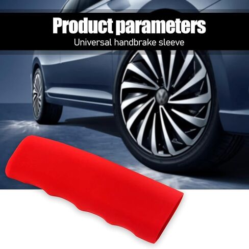 UGSHY Pack-1 Car Handbrake Cover, Wave Shaped Handbrake Protector, Silicone Decorative Cover, for Car Brake Levers (Black) in Saudi Arabia