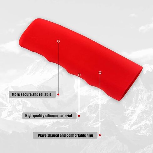 UGSHY Pack-1 Car Handbrake Cover, Wave Shaped Handbrake Protector, Silicone Decorative Cover, for Car Brake Levers (Black) in Saudi Arabia