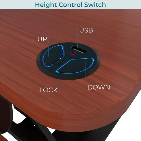 VERSADESK PowerPro 36 Inch Electric Standing Desk Converter, Height Adjustable Sit to Stand Up Desk Riser, Laptop and Dual Monitor Desktop Workstation with Wide Keyboard Tray and USB Port, Black in Kuwait