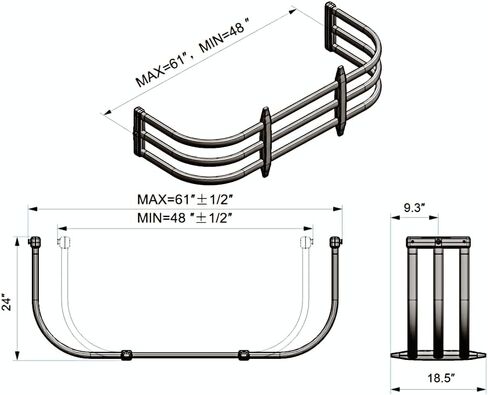 موسع سرير الشاحنة من الألومنيوم الأسود من Kbuper لكولورادو/كانيون/رانجر/مافريك in Kuwait