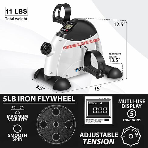 Mini Exercise Bike TODO Pedal Exerciser Foot Peddler Portable Therapy Bicycle with Digital Monitor in Kuwait
