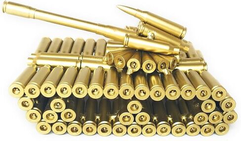 Vicien Creative Gold Bullet Shell Metal Tank-Unique New Model Bullet Shell Casing Shaped Army Tank- Great Decorative Piece Artillery Artwork Metal Model- Home Living/Study Room Decorations Gift in Saudi Arabia